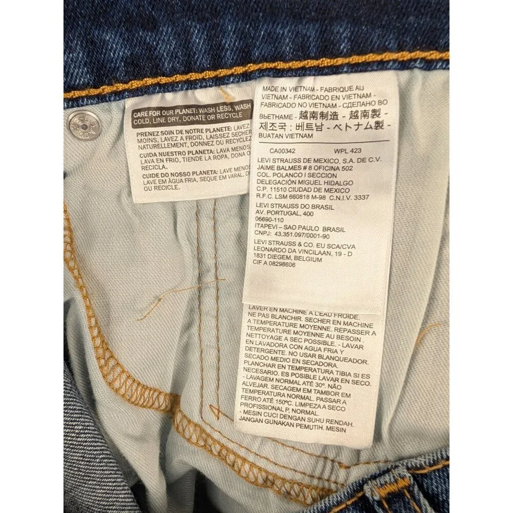 Levis 505 Regular Fit Mens Jeans W38 L30 Denim‎ Blue